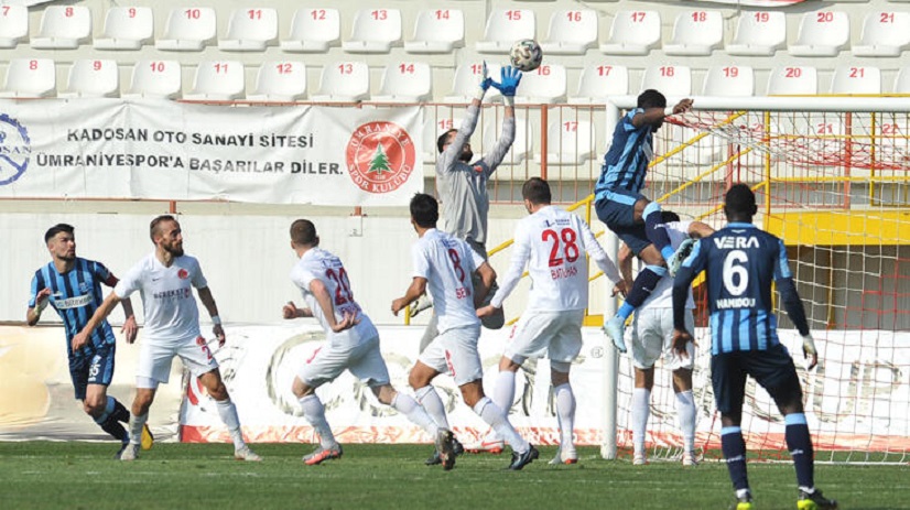 ÜMRANİYESPOR ADANA DEMİRSPOR MAÇINDA SKOR BOZULMADI