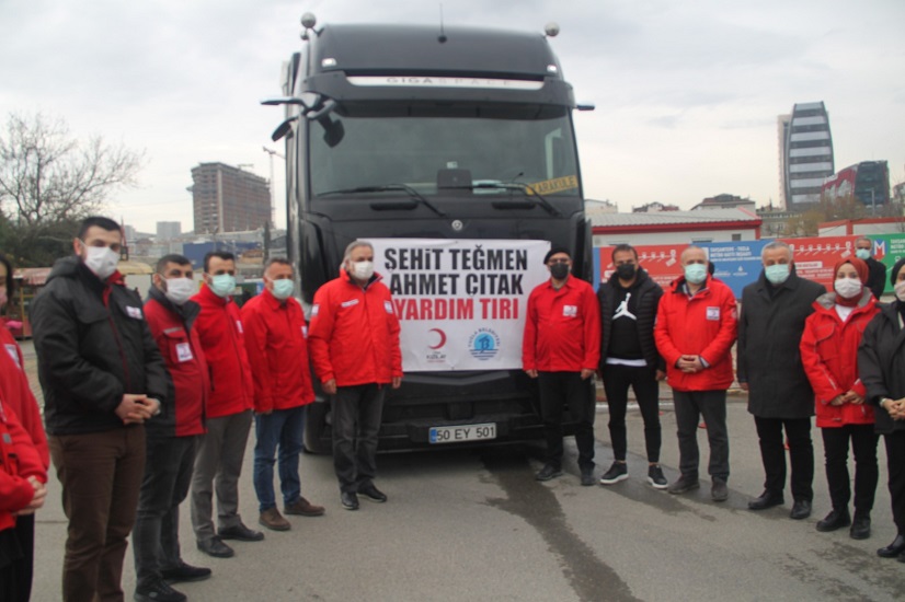TUZLA’DAN 1 TIR YARDIM ŞEHİT TEĞMEN AHMET ÇITAK ANISINA CİDERES BÖLGESİNE YOLLANDI