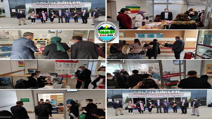 TUZLA KASTAMONULULAR DERNEĞİNDEN SAĞLIK PERSONELİNE ÇİÇEKLİ TEŞEKKÜR VE MORAL