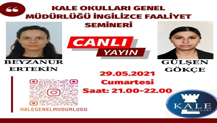 KALE OKULLARI DİL EĞİTİMİ FAALİYET RAPORUNU CANLI YAYINDA SUNUYOR
