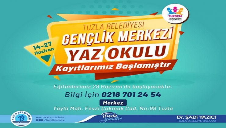 TUZLA BELEDİYESİ YAZ OKULLARI İÇİN KAYITLAR BAŞLADI
