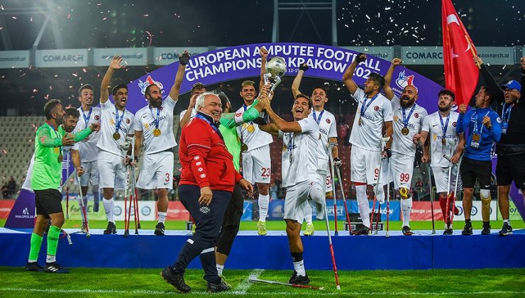 AMPUTE MİLLİ TAKIMIMIZ GAZİLER GÜNÜNDE ÜST ÜSTE 2.KEZ AVRUPA ŞAMPİYONU OLDU