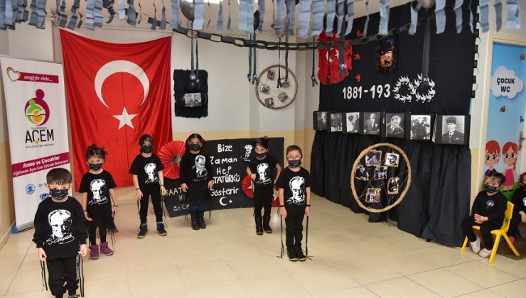 TUZLA BELEDİYESİ ANNE ÇOCUK EĞİTİM MERKEZİ’NDE 1058 ÇOCUK ATATÜRK’Ü ANDI