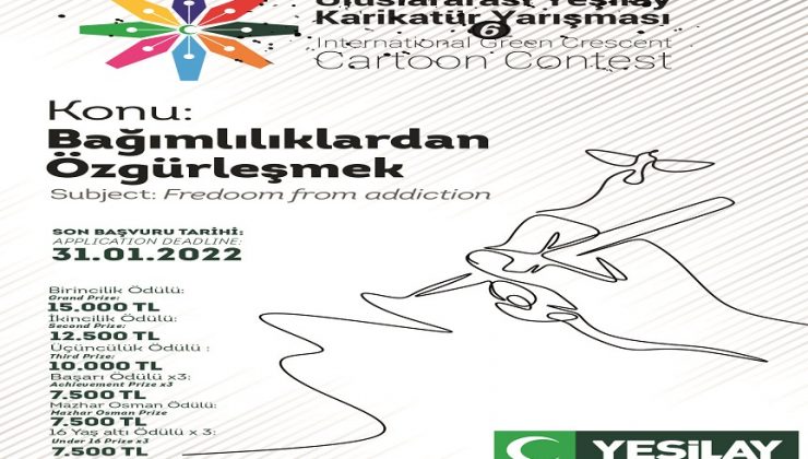 6. ULUSLARARASI YEŞİLAY KARİKATÜR YARIŞMASI İÇİN BAŞVURULAR BAŞLADI