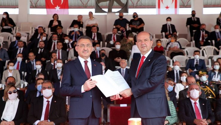 KKTC CUMHURBAŞKANI TATAR: BUGÜN ÖZGÜR OLARAK YAŞADIĞIMIZ BİR VATANA SAHİPSEK BU, MÜCAHİT VE MEHMETÇİK SAYESİNDEDİR