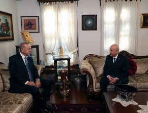 CUMHURBAŞKANI ERDOĞAN, MHP GENEL BAŞKANI BAHÇELİ İLE BİR ARAYA GELDİ