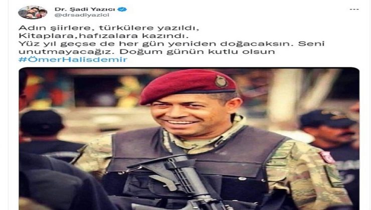BAŞKAN YAZICI, ÖMER HALİSDEMİR’İ DOĞUM GÜNÜNDE UNUTMADI!