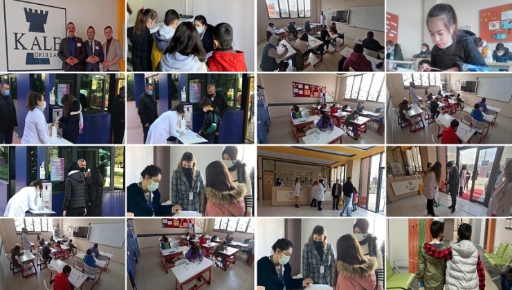 KALE OKULLARINDA BURSLULUK SINAVI HEYECANI YAŞANDI