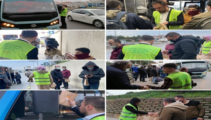 AK GENÇLİKTEN ANLAMLI ETKİNLİK İFTARA YETİŞEMEYENLERE İKRAM