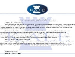 KALE OKULLARI FARKLILIĞINI YİNE VELİLERİN YANINDA DURARAK GÖSTERDİ
