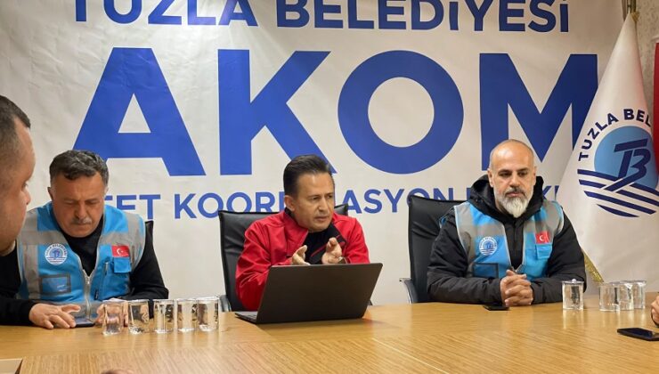 TUZLA BELEDİYESİ HATAY’A KOORDİNASYON MERKEZİ KURDU