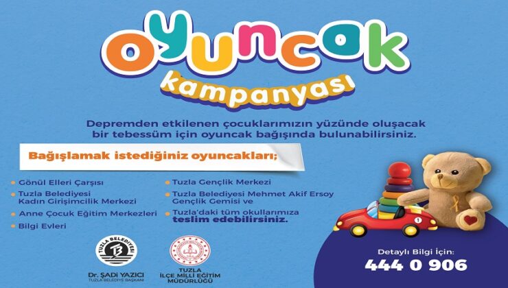 TUZLA BELEDİYESİ’NDEN DEPREMZEDE ÇOCUKLAR İÇİN KİTAP BAĞIŞ KAMPANYASI