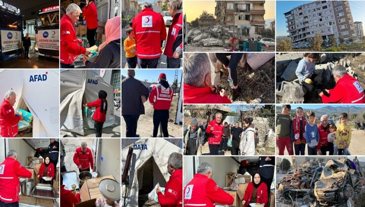 TUZLALILARDAN ALDIĞI GÜÇ İLE KIZILAY DEPREM YARALARINI SARMAYA DEVAM EDİYOR