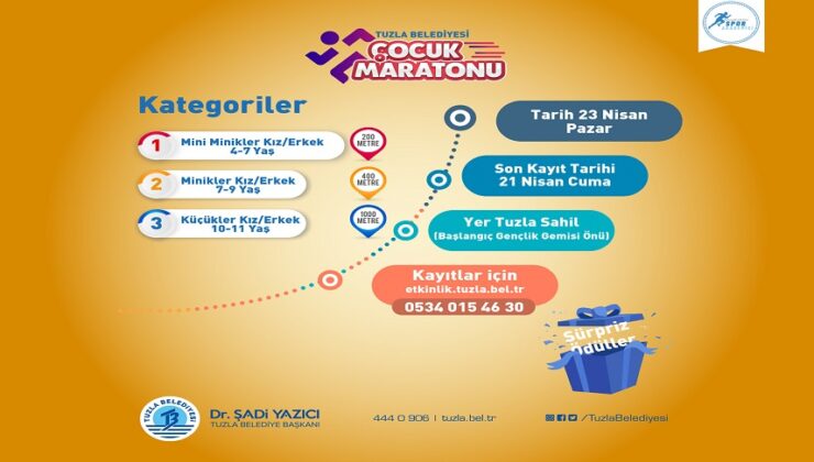 TUZLA BELEDİYESİ 23 NİSAN’DA ÇOCUKLAR İÇİN EĞLENCE MARATONU DÜZENLİYOR