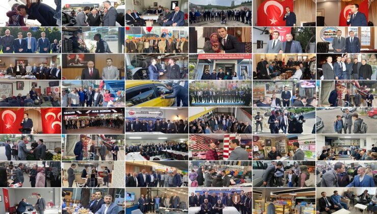 MHP MİLLETVEKİLİ ADAYI ÇAKIROĞLU, SAHADA SIKMADIK EL BIRAKMIYOR