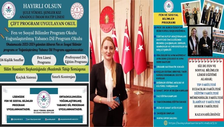 İSTANBUL’UN YENİ FEN VE SOSYAL BİLİMLER OKULU ŞULE YÜKSEL ŞENLER KIZ İMAM HATİP LİSESİ