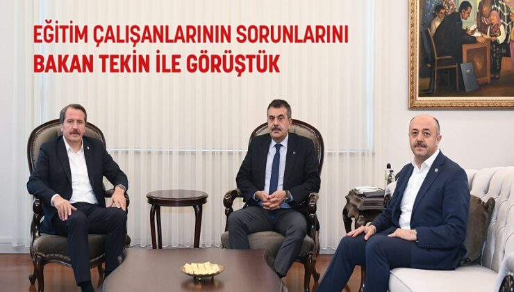 ALİ YALÇIN VE TALAT YAVUZ’DAN MİLLİ EĞİTİM BAKANI YUSUF TEKİN’E ZİYARET