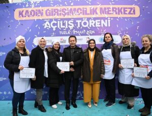 TUZLA BELEDİYESİ KADIN GİRİŞİMCİLİK MERKEZİ 8 MART DÜNYA KADINLAR GÜNÜ’NDE AÇILDI