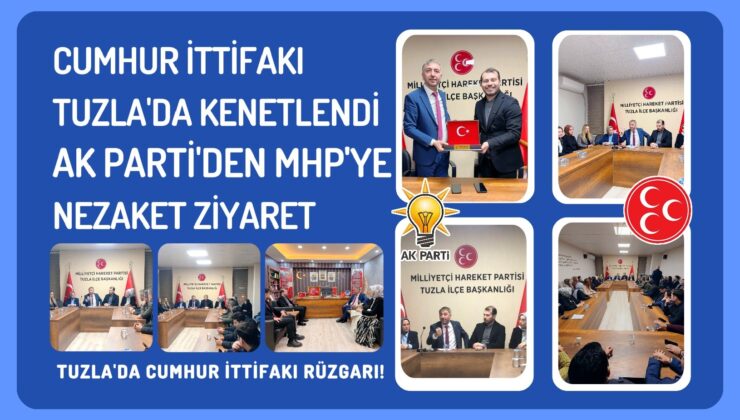 CUMHUR İTTİFAKI TUZLA’DA KENETLENDİ: AK PARTİ’DEN MHP’YE NEZAKET ZİYARETİ