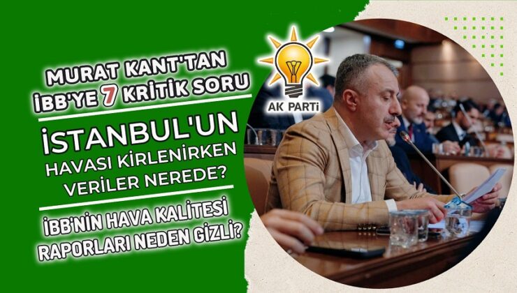 “MURAT KANT’TAN İBB’YE 7 KRİTİK SORU: İSTANBUL’UN HAVASI KİRLENİRKEN VERİLER NEREDE?”