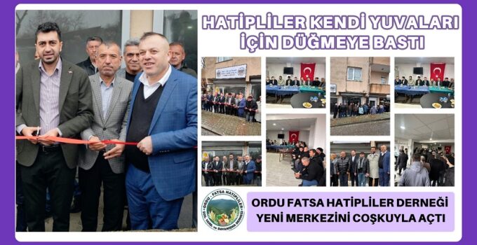 HATİPLİLER KENDİ YUVALARI İÇİN DÜĞMEYE BASTI