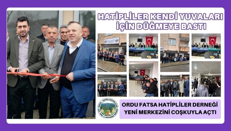 HATİPLİLER KENDİ YUVALARI İÇİN DÜĞMEYE BASTI