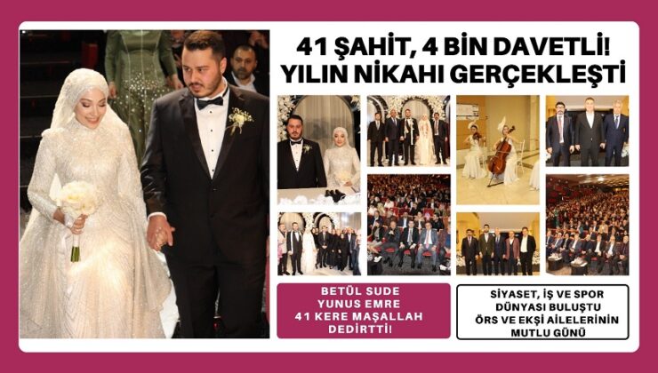 41 ŞAHİT, 4 BİN DAVETLİ! TUZLA’DA YILIN NİKAHI GERÇEKLEŞTİ