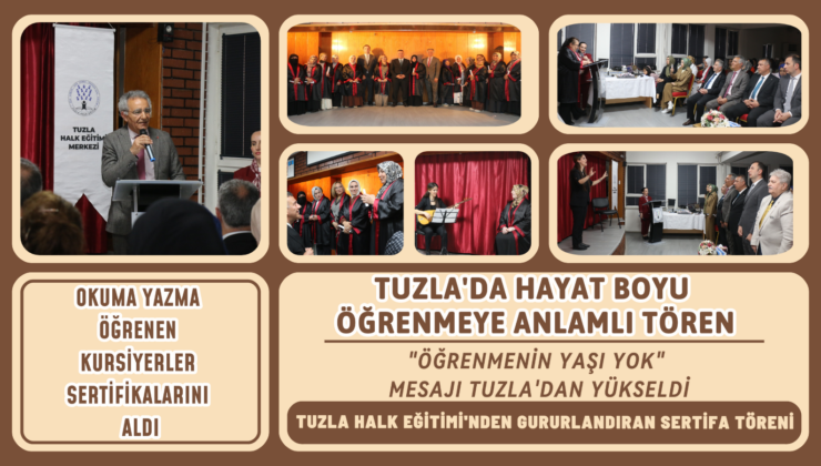 OKUMA YAZMA ÖĞRENEN KURSİYERLER SERTİFİKALARINI ALDI