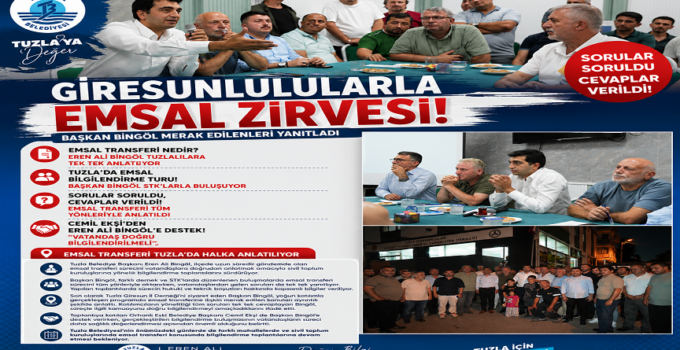 GİRESUNLULARLA EMSAL ZİRVESİ! BAŞKAN BİNGÖL MERAK EDİLENLERİ YANITLADI