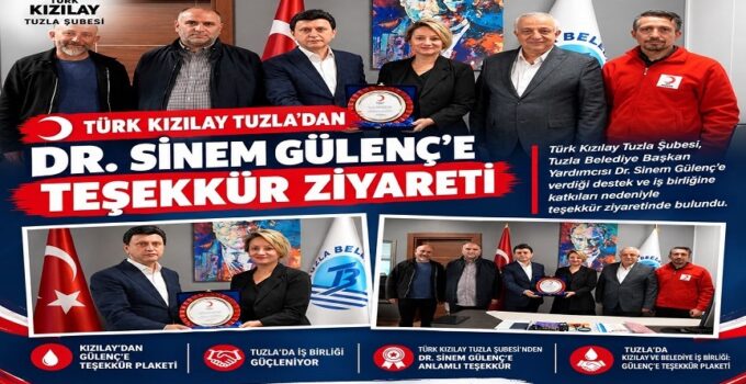 TÜRK KIZILAY TUZLA’DAN DR. SİNEM GÜLENÇ’E TEŞEKKÜR ZİYARETİ