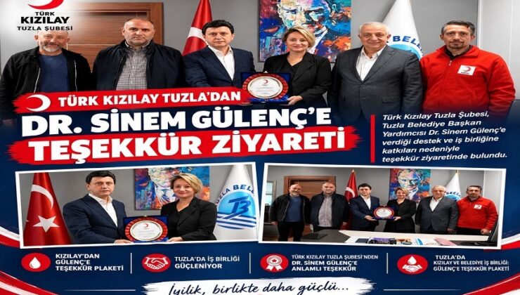 TÜRK KIZILAY TUZLA’DAN DR. SİNEM GÜLENÇ’E TEŞEKKÜR ZİYARETİ