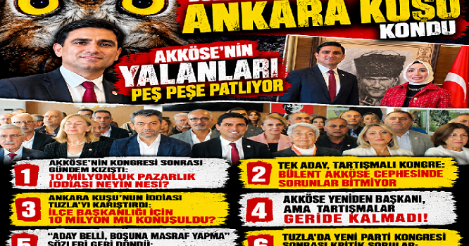 BÜLENT AKKÖSE’NİN BAŞINA ANKARA KUŞU KONDU